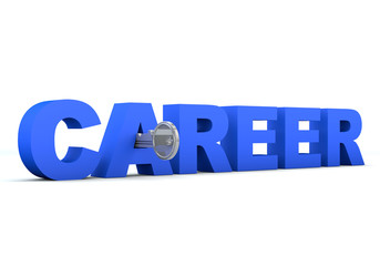 key unlocking the word career
