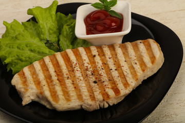 Grilled turkey steak