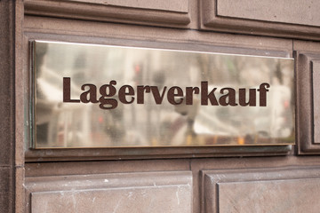 Obraz premium Schild 205 - Lagerverkauf