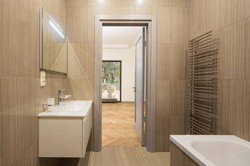 Fototapeta na wymiar Interior of modern bathroom