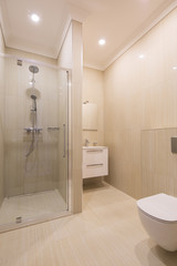 Interior of modern bathroom