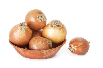 Onions isolated on white background