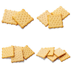 Collage of Crackers isolated