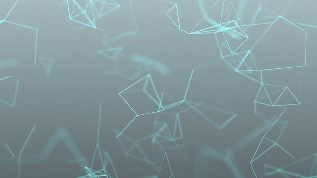 beautiful cg generated 3d seamless loop abstract background with geometry lines and dots