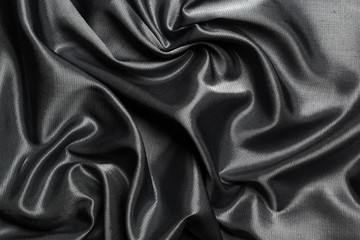 Black silk fabric background