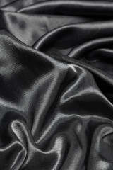 Fototapeta premium Black silk fabric background
