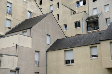 Fototapeta na wymiar Häuser in Saumur, Frankreich