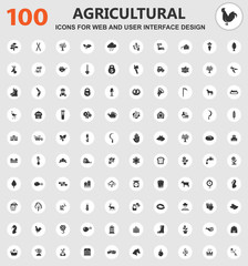 Agriculture icon set