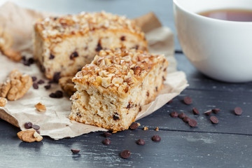 cake on old wooden background