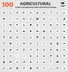 Agriculture icon set