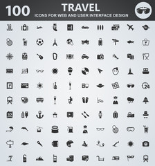 Travel icons set