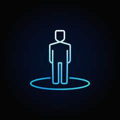 Man blue icon