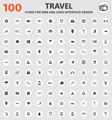 Travel icons set