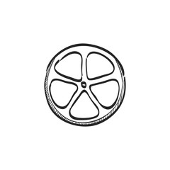 Sketch icon - Bicycle wheel