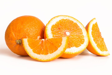 Fresh Orange Isolated on White Background