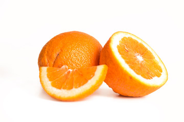 Fresh Orange Isolated on White Background