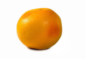 FRESH GRAPEFRUIT ON WHITE BACKGROUND