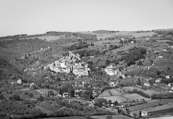 medieval town in the hill in Val di Chiana