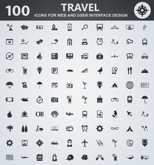 Travel icons set
