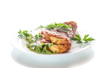 scrambled eggs with fresh herbs