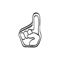 Sketch icon - Foam glove