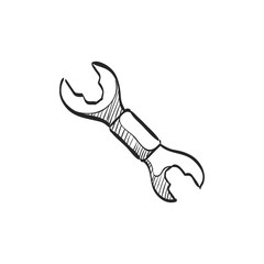 Fototapeta premium Sketch icon - Bicycle wrench