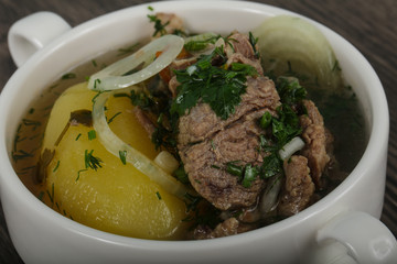 Caucasian meat soup - Hashlama