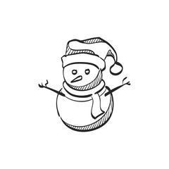 Sketch icon - Snowman