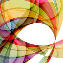 Fototapeta premium Color background with abstract lines and waves