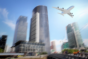 Naklejka premium Business Travel concept . Mixed media