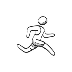 Sketch icon - Running athlete