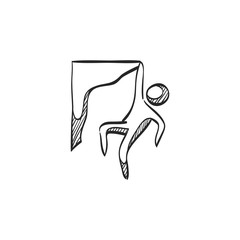 Sketch icon - Rock climbing