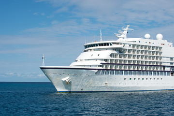 Fototapeta na wymiar Big luxury cruise ship or liner