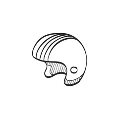 Sketch icon - Motorcycle helmet