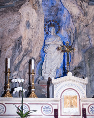 statue of Saint rosalia inside the sanctuary of  Palermo - 146043929