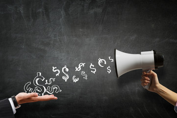 Speaker making announcement