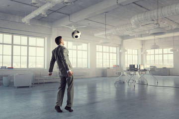 Fototapeta premium He is football fan
