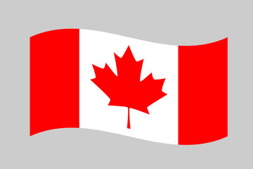 Fototapeta na wymiar Canada vector flag