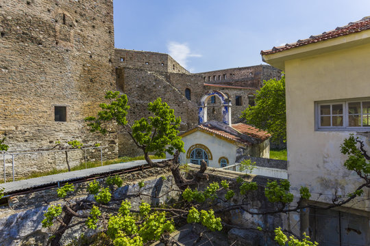 walls of old fortress Yedi Koule, Thessaloniki