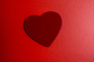 Obraz premium wooden heart shape and puzzle. Love concept