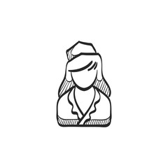 Sketch icon - Stewardess avatar