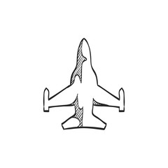 Sketch icon - Fighter jet