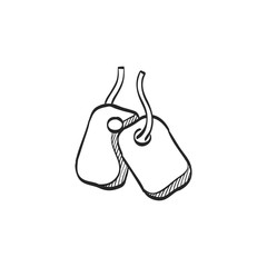 Sketch icon - Dog tags