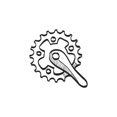 Sketch icon - Bicycle crank set