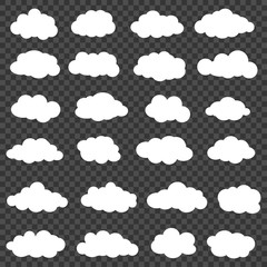 Clouds set vector. Vector illustration of clouds collection