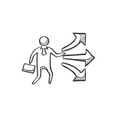 Sketch icon - Businessman choice