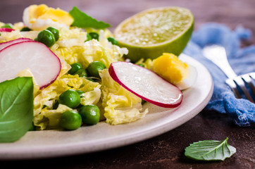 Salad from raw vegetables