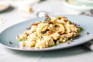 Risotto Fungi mit spargel