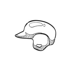 Sketch icon - Baseball helmet