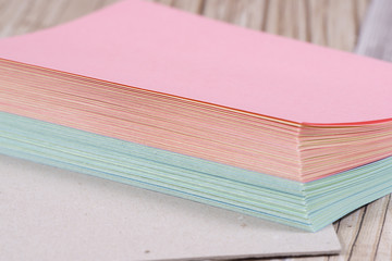 Colorful paper blanks for greeting cards and notebooks
